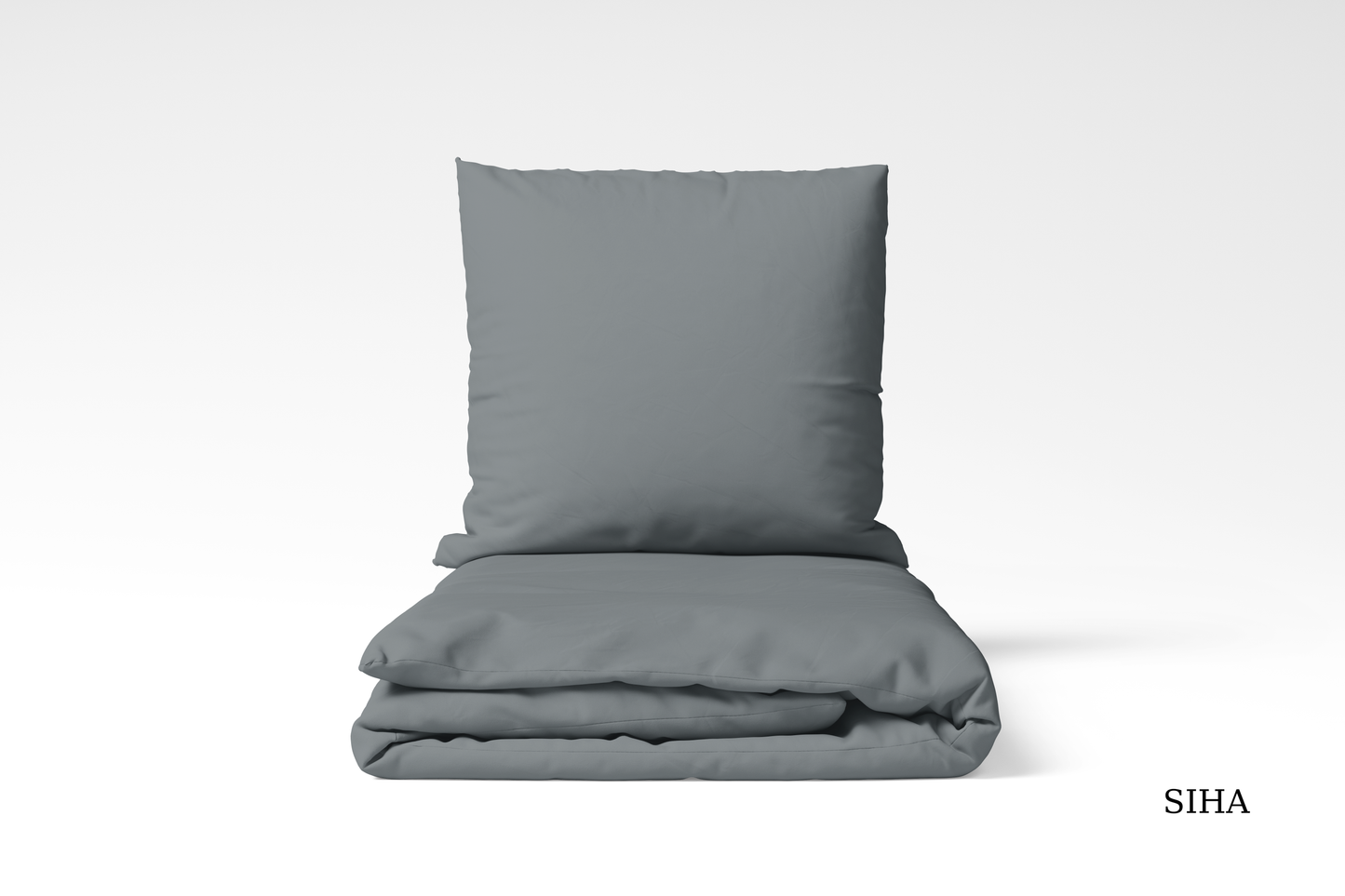 Premium Bambus Sengesett Dyp Grå - Hypoallergent og Miljøvennlig Sengetøy