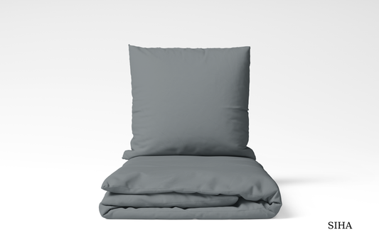 Premium Bambus Sengesett Dyp Grå - Hypoallergent og Miljøvennlig Sengetøy