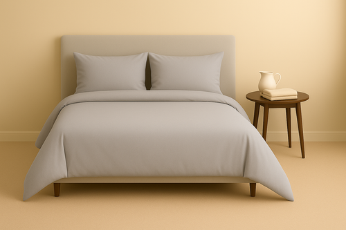 BAMBUS SENGETØY SETT / Lyse grå