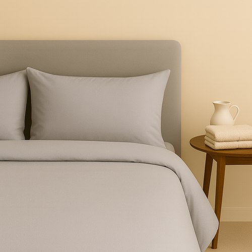 BAMBUS SENGETØY SETT / Lyse grå