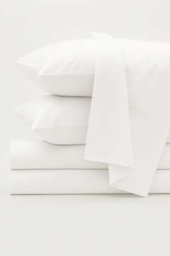 JUEGO DE CAMA DE BAMBÚ / Blanco