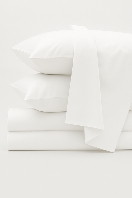 JUEGO DE CAMA DE BAMBÚ / Blanco