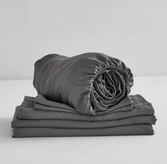 BAMBUS SENGETØY SETT / Dyp grå