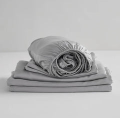 BAMBUS SENGETØY SETT / Lyse grå