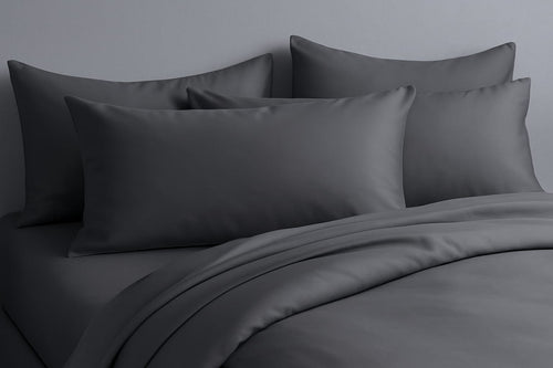 BAMBUS SENGETØY SETT / Dyp grå