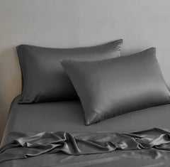 BAMBUS SENGETØY SETT / Dyp grå