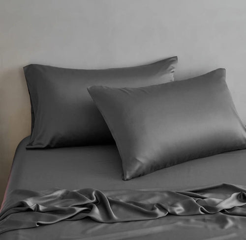 BAMBUS SENGETØY SETT / Dyp grå